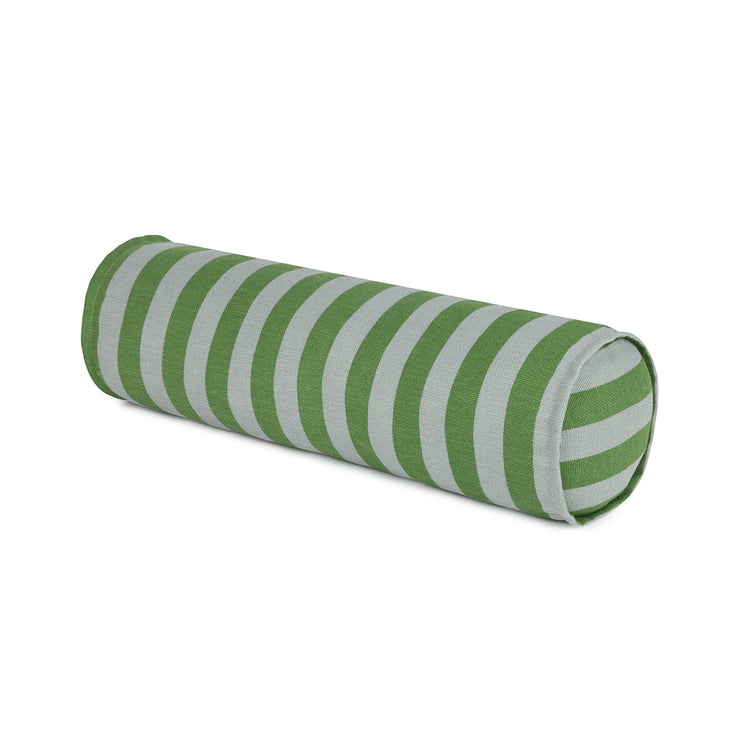 VIBES. Cylinder cushion Green Blue Stripes 50x18