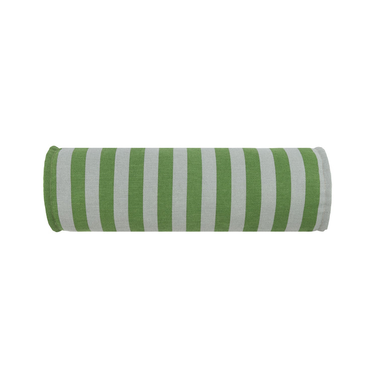 VIBES. Cylinder cushion Green Blue Stripes 50x18