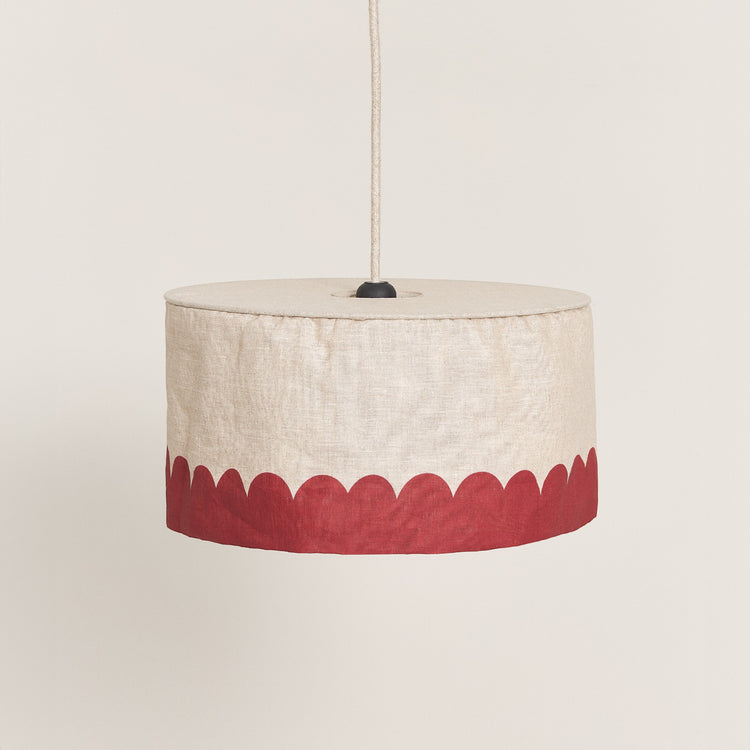 VIBES. Linen lampshade Carmine diam. 40 cm