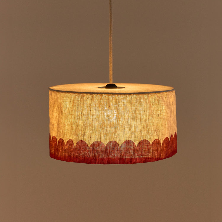 VIBES. Linen lampshade Carmine diam. 40 cm