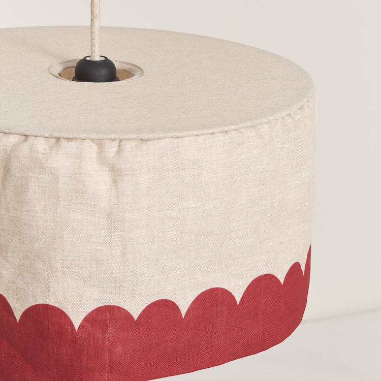 VIBES. Linen lampshade Carmine diam. 40 cm