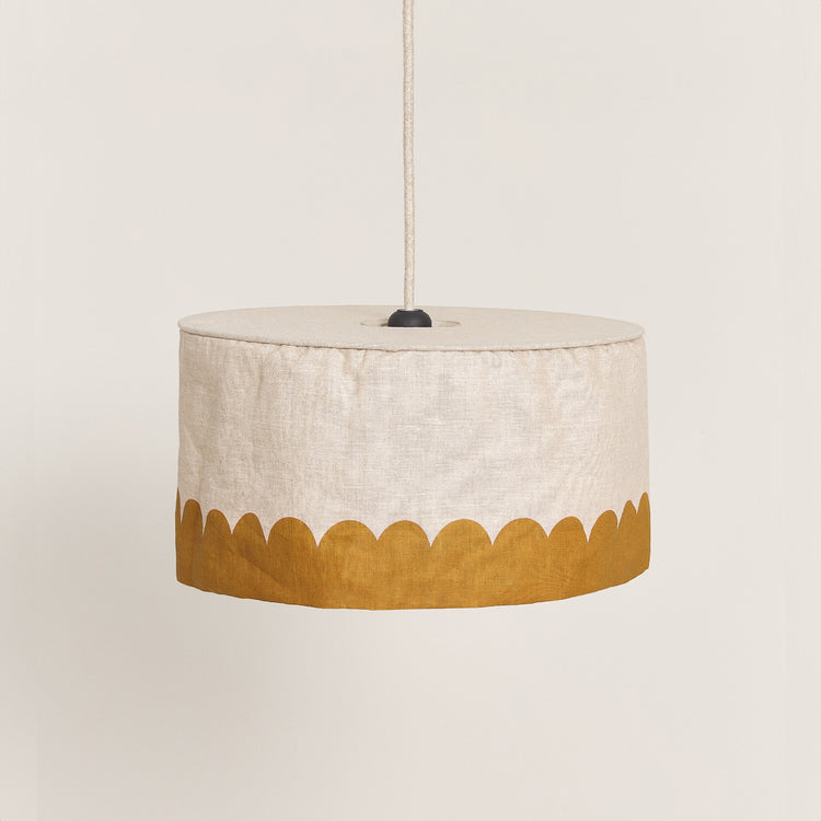 VIBES. Linen lampshade Mustard diam. 40 cm