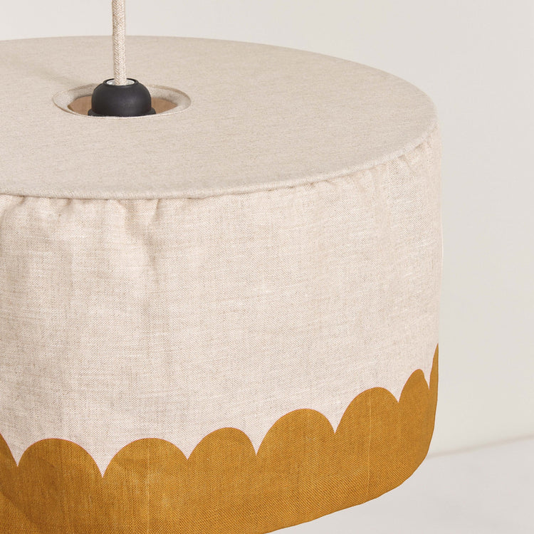 VIBES. Linen lampshade Mustard diam. 40 cm