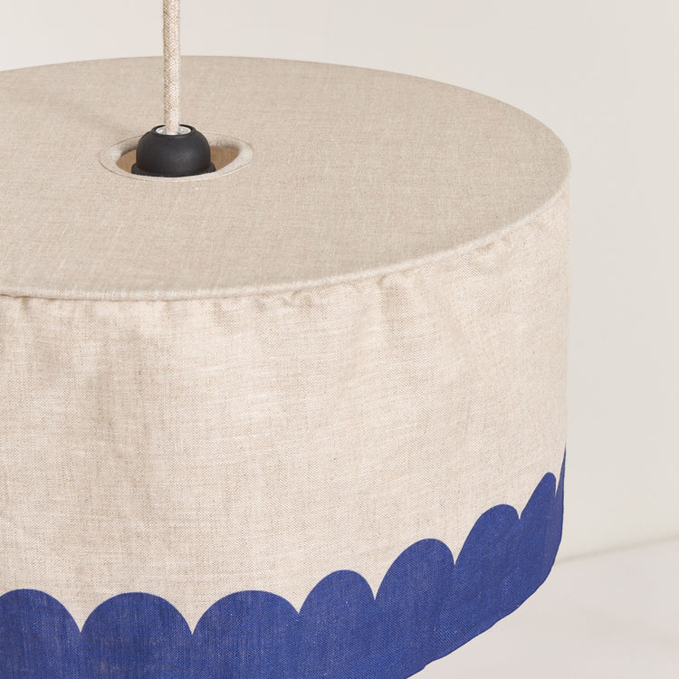 VIBES. Linen lampshade Blue diam. 40 cm