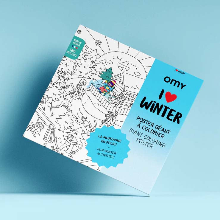 OMY. Giant coloring poster I love winter