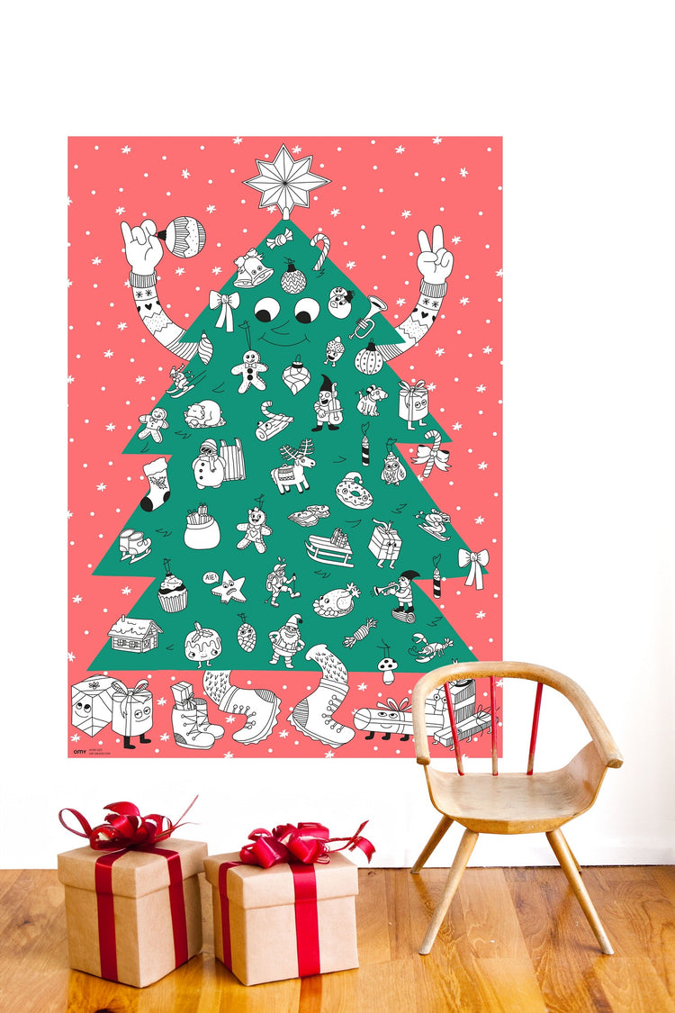 OMY. Giant coloring poster Christmas Tree