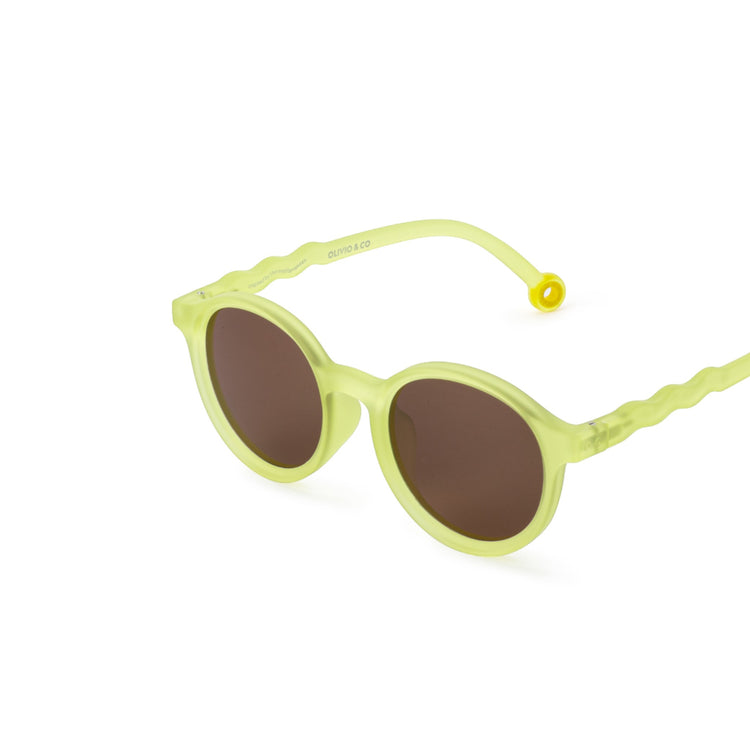 OLIVIO & CO. Junior oval sunglasses Citrus Garden-Lime Green 5-12y