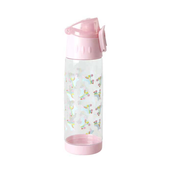 RICE. Plastic Kids Drinking Bottle with Roller Skate Print - Pink