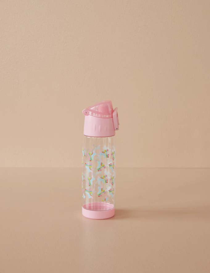 RICE. Plastic Kids Drinking Bottle with Roller Skate Print - Pink