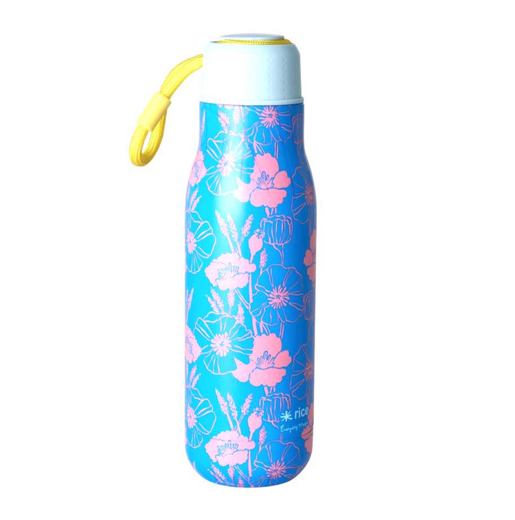 RICE. Stainless steel thermo bottle - Poppies Love Print