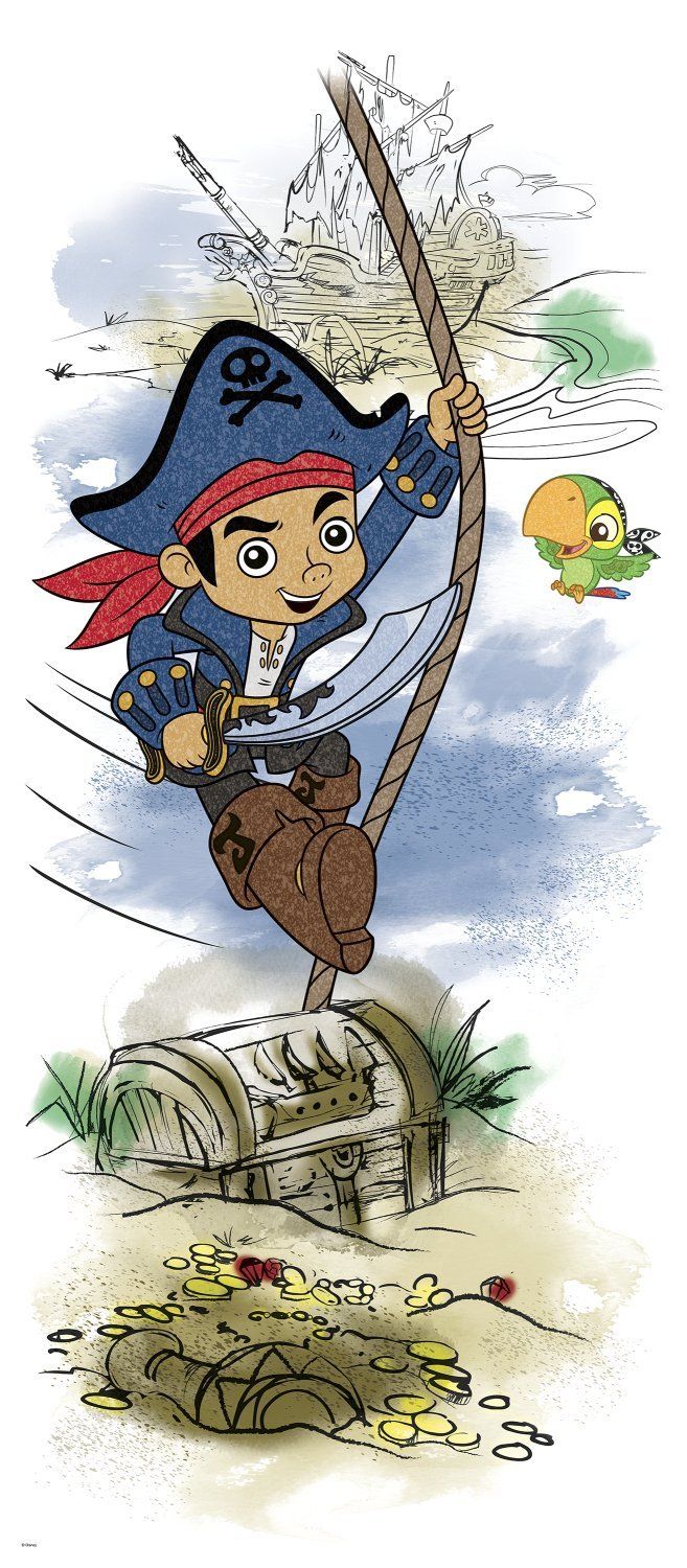 RoomMates. Captain Jake and the Never Land Pirates Treasure Giant Wall Decal