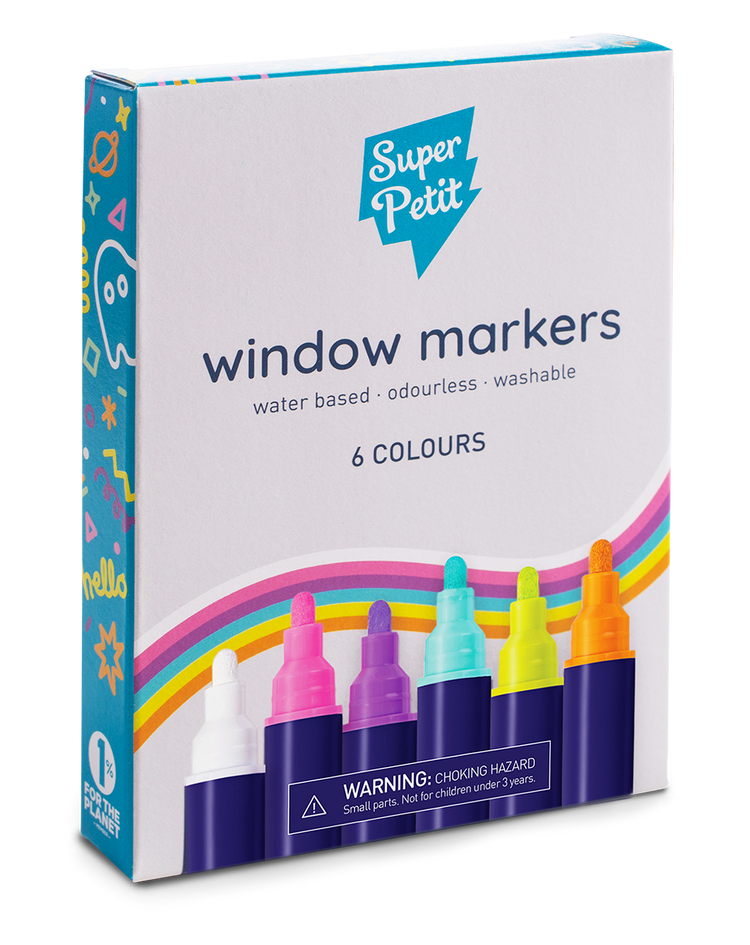 SUPER PETIT. Set of 6 extra large window & mirror markers