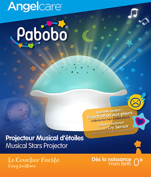 Musical star projector Mushroom (light blue)