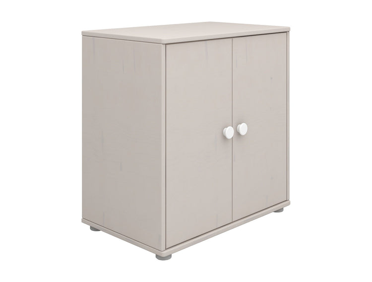 Flexa. Classic cupboard with white knobs  - White washed