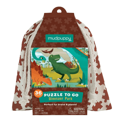 MUDPUPPY. 36 pcs Park puzzle to go Dinosaur