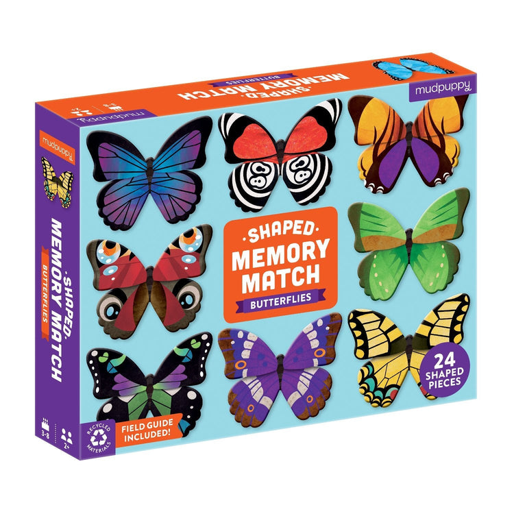 MUDPUPPY. Shaped Memory Match - Butterflies