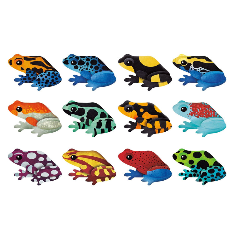 MUDPUPPY. Shaped Memory Match - Tropical Frogs