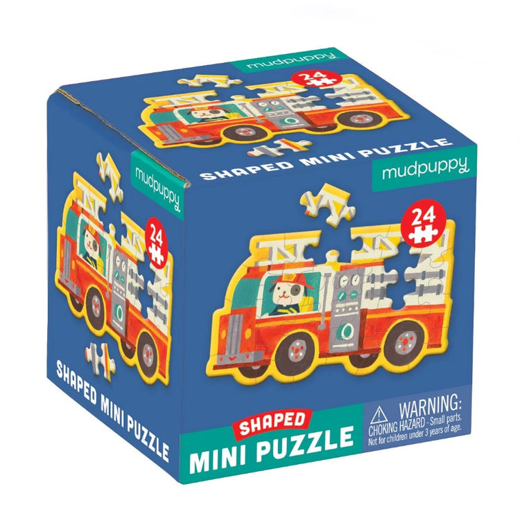 MUDPUPPY. 24 Piece shaped mini puzzle Firetruck