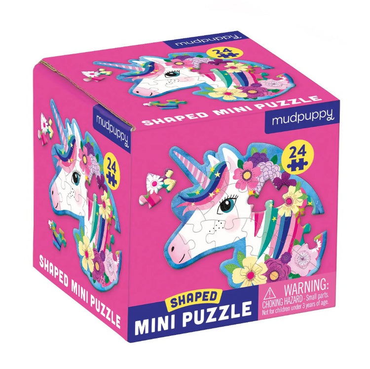 MUDPUPPY. 24 Piece shaped mini puzzle Unicorn