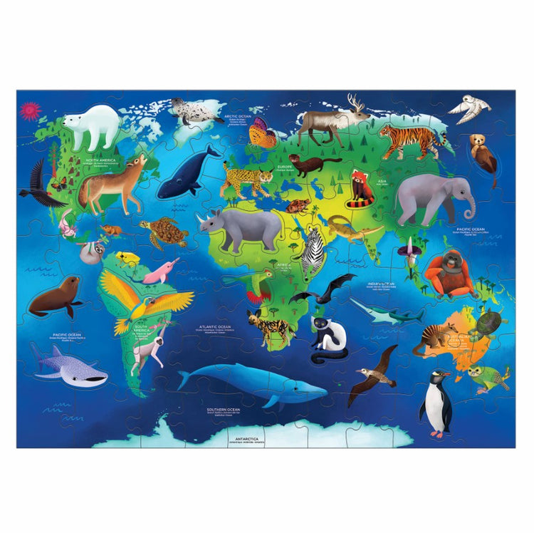 MUDPUPPY. 80 pcs Geography puzzle Endangered Species