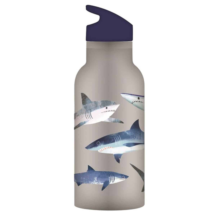 CROCODILE CREEK. Stainless Steel Drinking Bottle Sharks