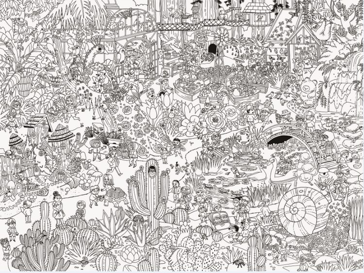 CROCODILE CREEK. Giant Coloring Poster/Day at the Gardens