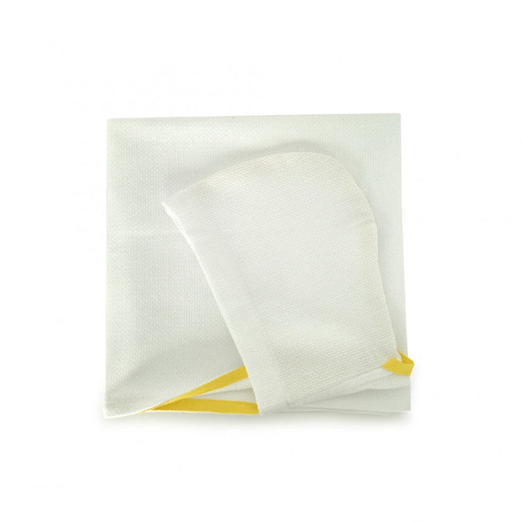 EKOBO. Organic Cotton Kids Hooded Towel Pebble (cream-yellow)
