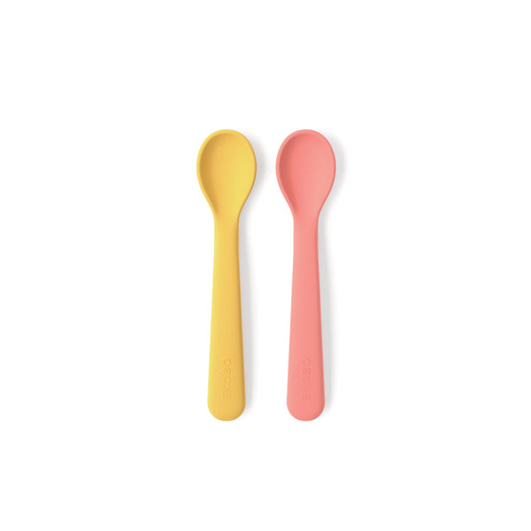 EKOBO. Silicone Spoon Set - Mimosa/Coral