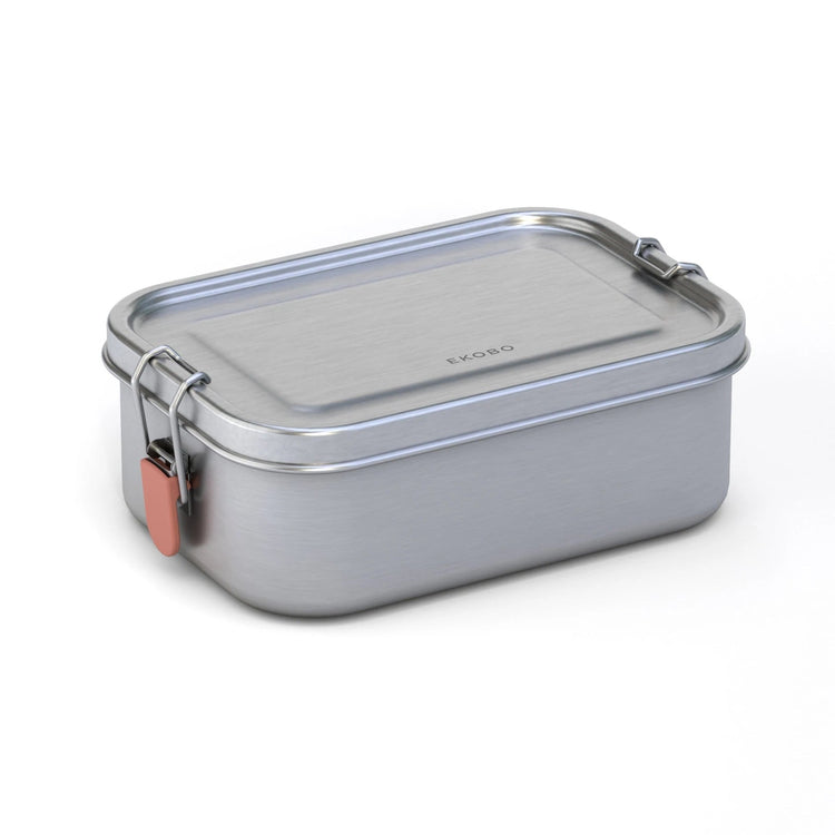 EKOBO. Stainless steel Lunch box with heat safe insert - Terracotta