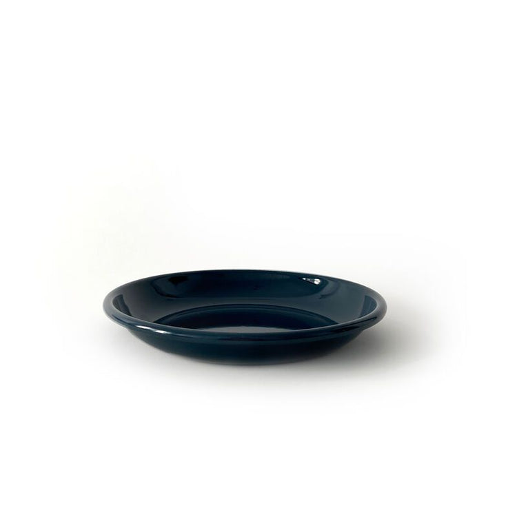 EKOBO. Enamel Side Plate - PEACOCK - Blue Abyss/Deep Blue (21 cm)