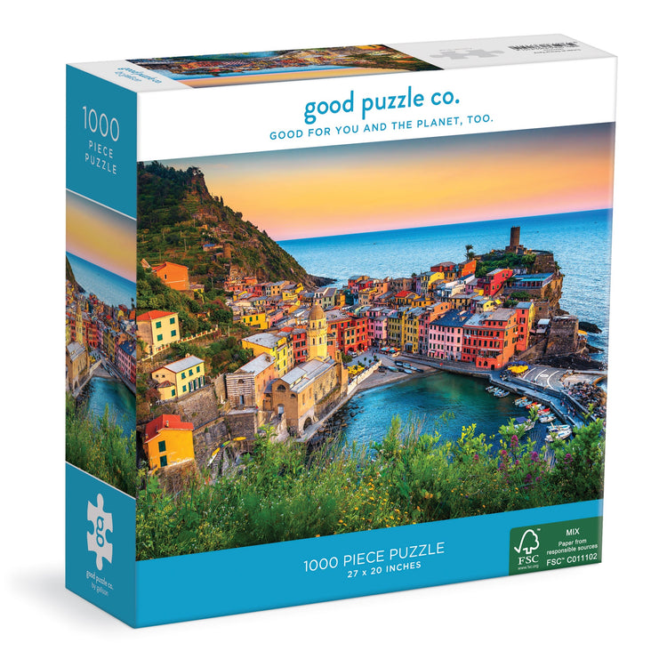 GOOD PUZZLE COMPANY. 1000 pieces puzzle-Sunset At Cinque Terre