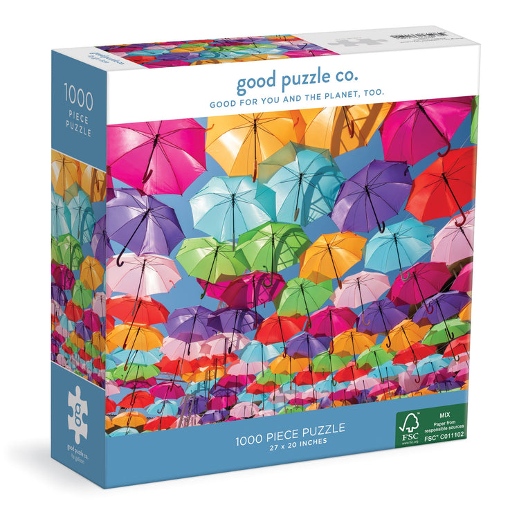 GOOD PUZZLE COMPANY. 1000 pieces puzzle-Rainbow Umbrellas
