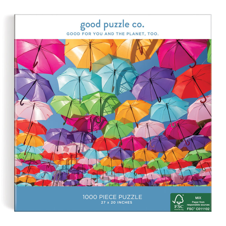 GOOD PUZZLE COMPANY. 1000 pieces puzzle-Rainbow Umbrellas