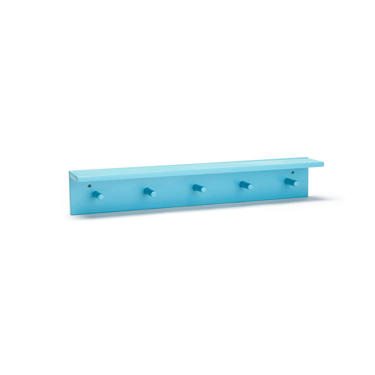 KIDS CONCEPT. Kid's Shelf with Hooks Star - Turquoise