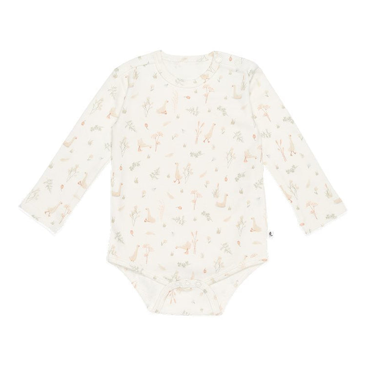 LITTLE DUTCH. Bodysuit long sleeves Little Goose White - 50/56