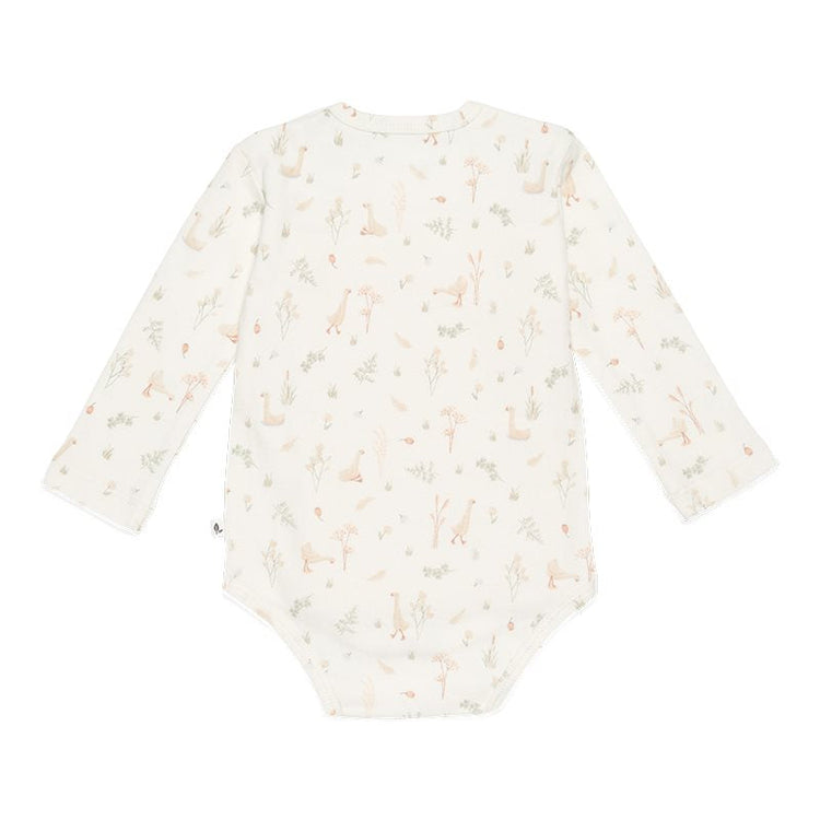 LITTLE DUTCH. Bodysuit long sleeves Little Goose White - 50/56