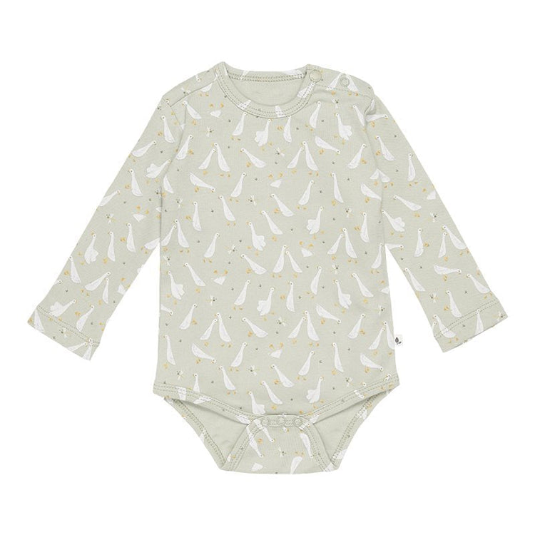 LITTLE DUTCH. Bodysuit long sleeves Little Goose Olive - 50/56