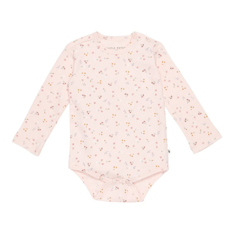 LITTLE DUTCH. Bodysuit long sleeves Little Pink Flowers - 50/56