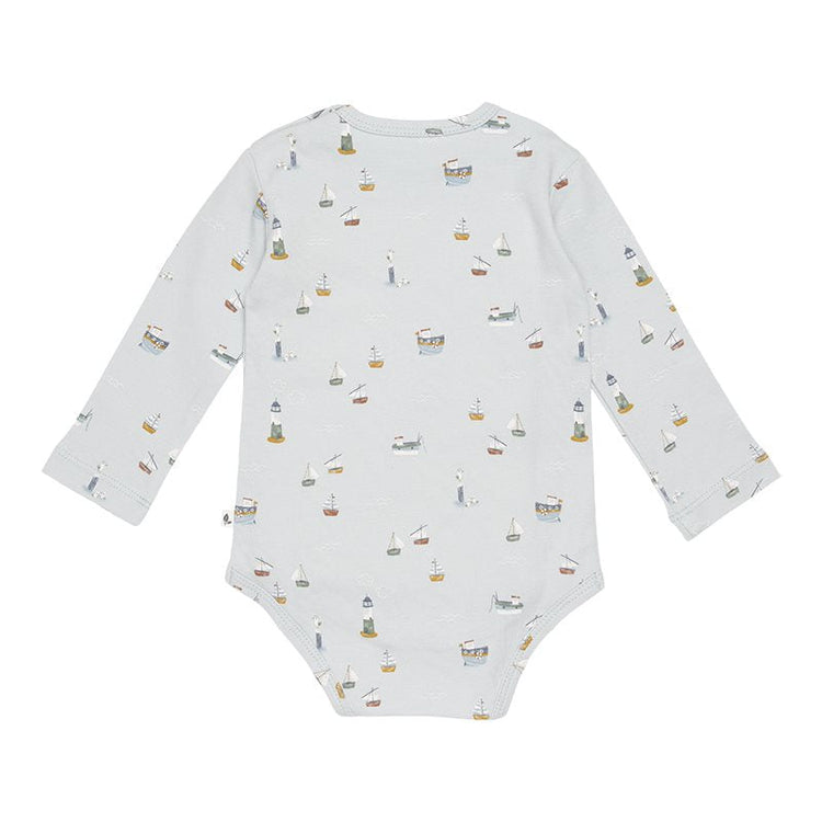 LITTLE DUTCH. Bodysuit long sleeves Sailors Bay Blue