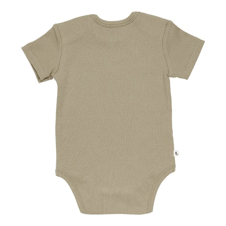 LITTLE DUTCH. Bodysuit short sleeves Rib Olive - 50/56