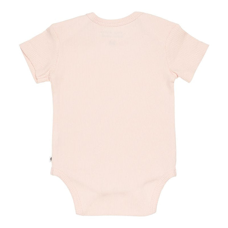 LITTLE DUTCH. Bodysuit short sleeves Rib Pink - 50/56