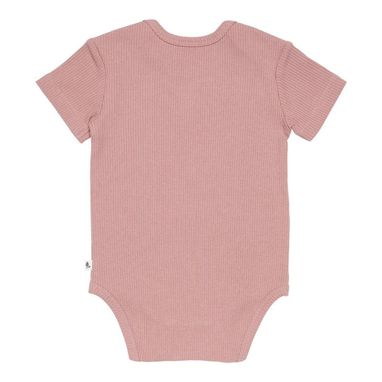 LITTLE DUTCH. Φορμάκι κοντομάνικο Rib Vintage Pink