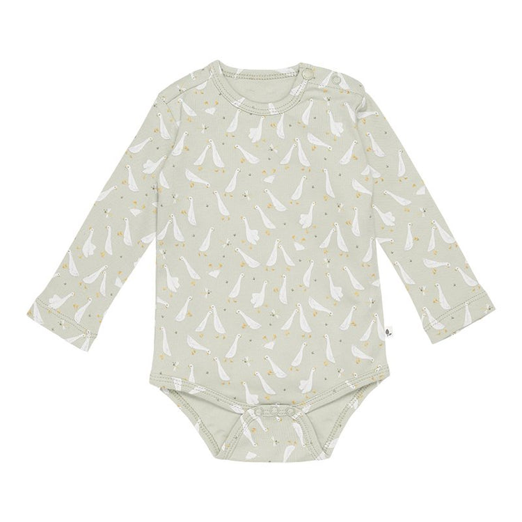 LITTLE DUTCH. Bodysuit long sleeves Little Goose Olive - 86/92