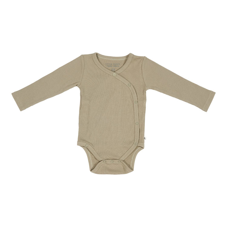 LITTLE DUTCH. Bodysuit long sleeves Rib Olive-62/68