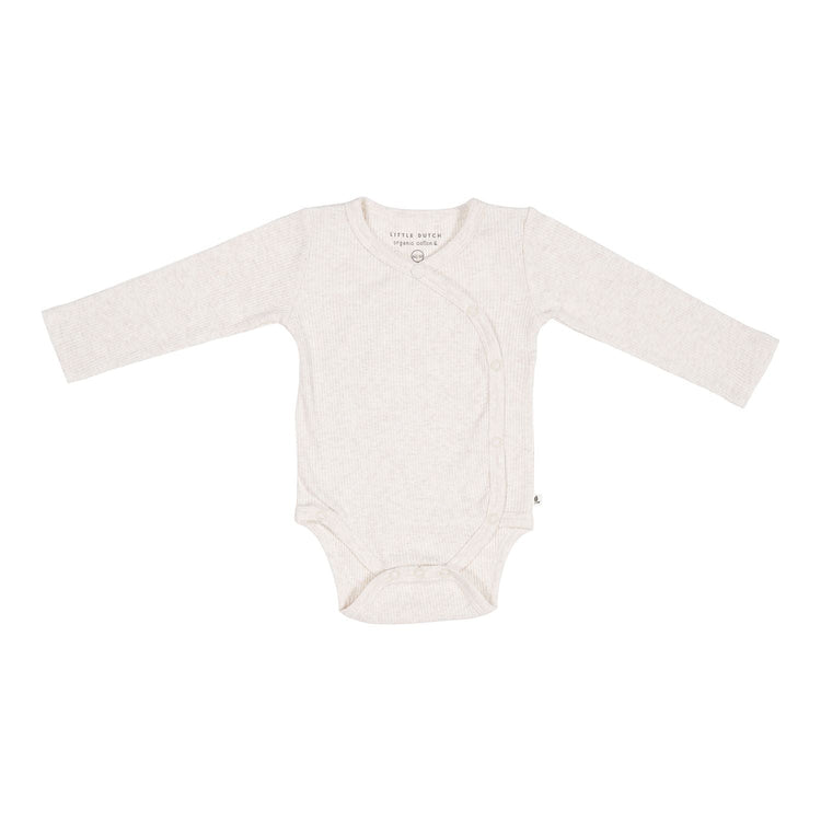 LITTLE DUTCH. Bodysuit long sleeves Rib Sand-62/68