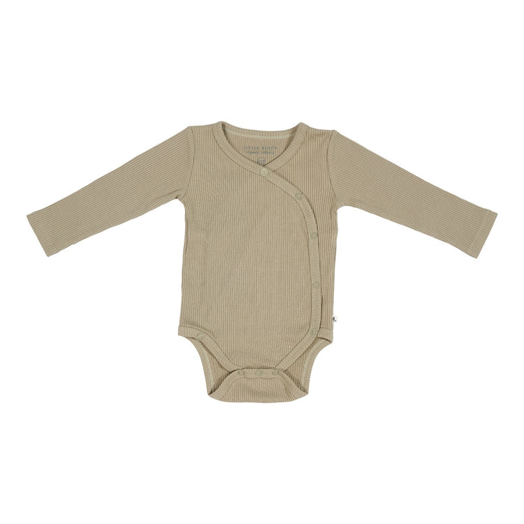 LITTLE DUTCH. Bodysuit long sleeves Rib Olive-86/92