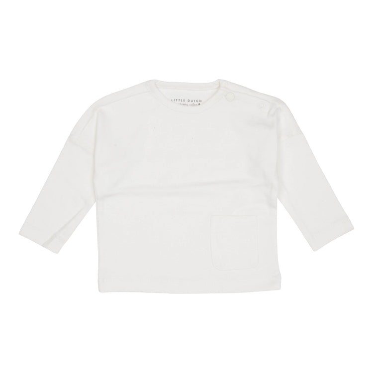 LITTLE DUTCH. T-shirt long sleeves with pocket Soft White