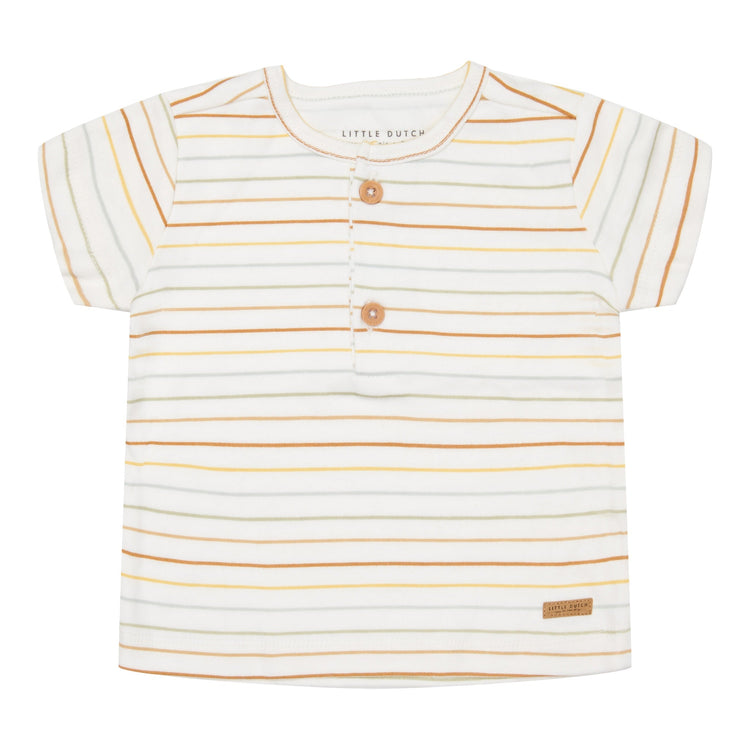 LITTLE DUTCH. T-shirt short sleeves Vintage Sunny Stripes - 62