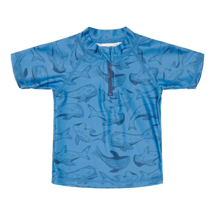 LITTLE DUTCH. Swim T-shirt short sleeves Sea Life Blue - 62/68