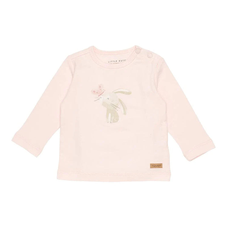 LITTLE DUTCH. T-shirt long sleeves Bunny Butterfly Pink - 50/56